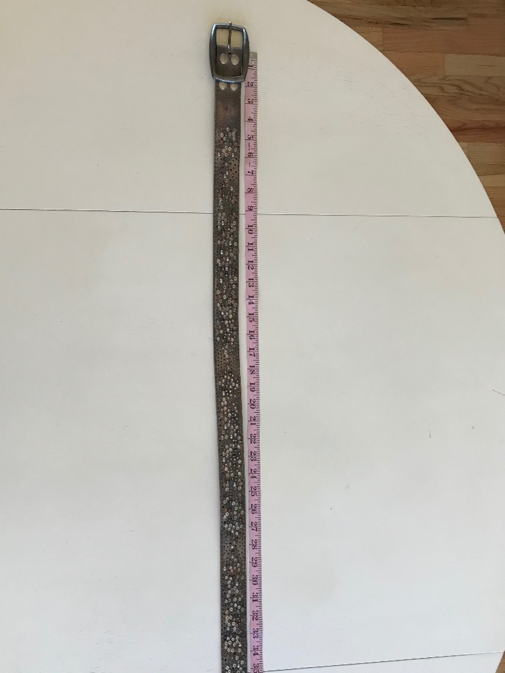 FRYE LEATHER STUDDED BOHO-WESTERN CHIC BELT - Picture 3 of 12
